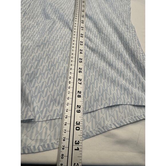 ALFANI Men's Button Up Dress Shirt Size XL Blue Geometric Collared Long Sleeve - Picture 8 of 9